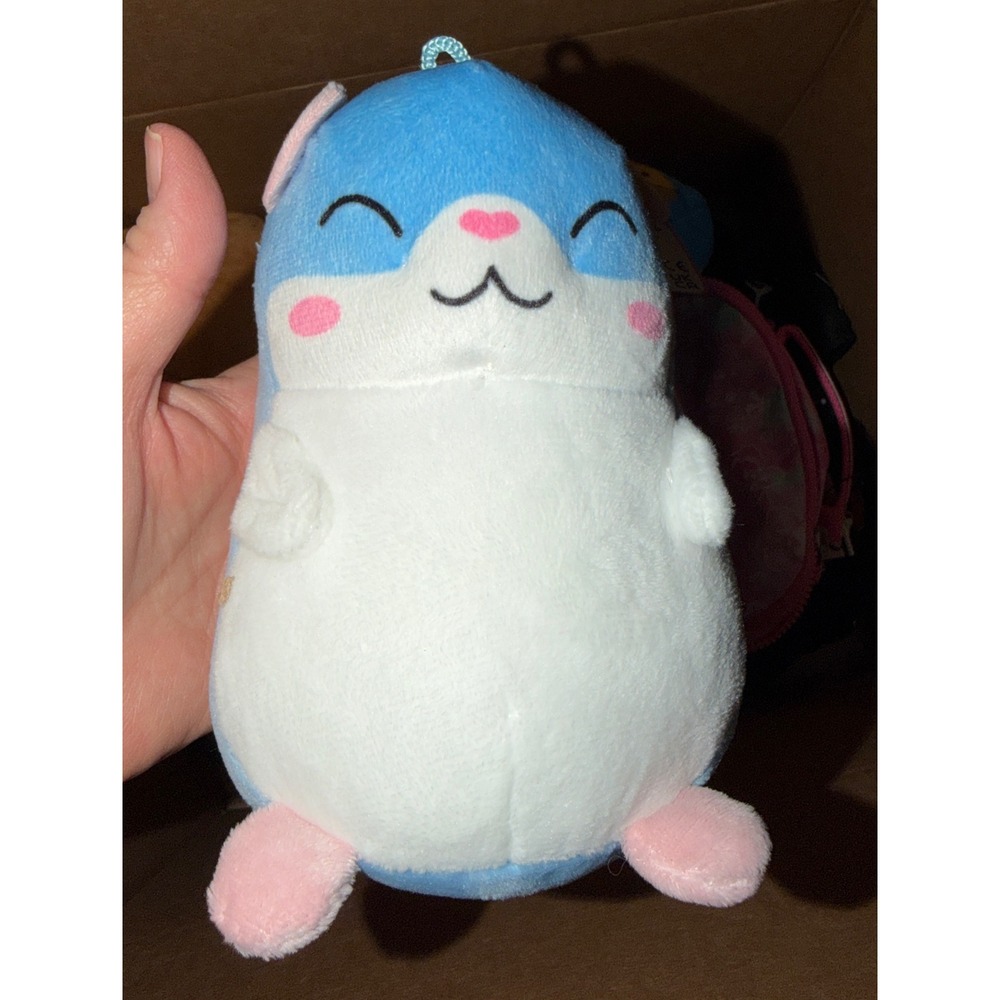 Hamster Kawaii Kuties Blue White Plush Toy NWT - Picture 1 of 3